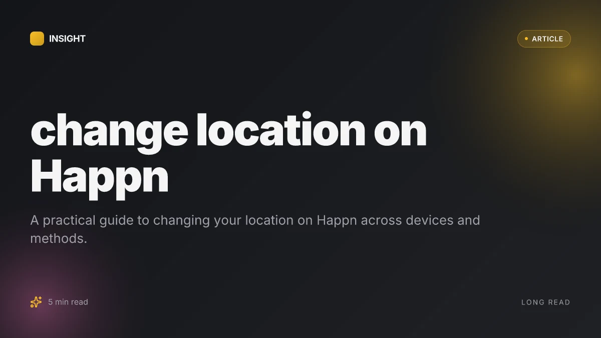 Change location on Happn